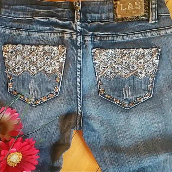 L. A. Star Embellished Distressed Skinny Jeans 🌸 - Picture 4 of 8